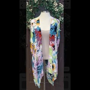 Kimono floral lavender mint one size fits all the way to 4x